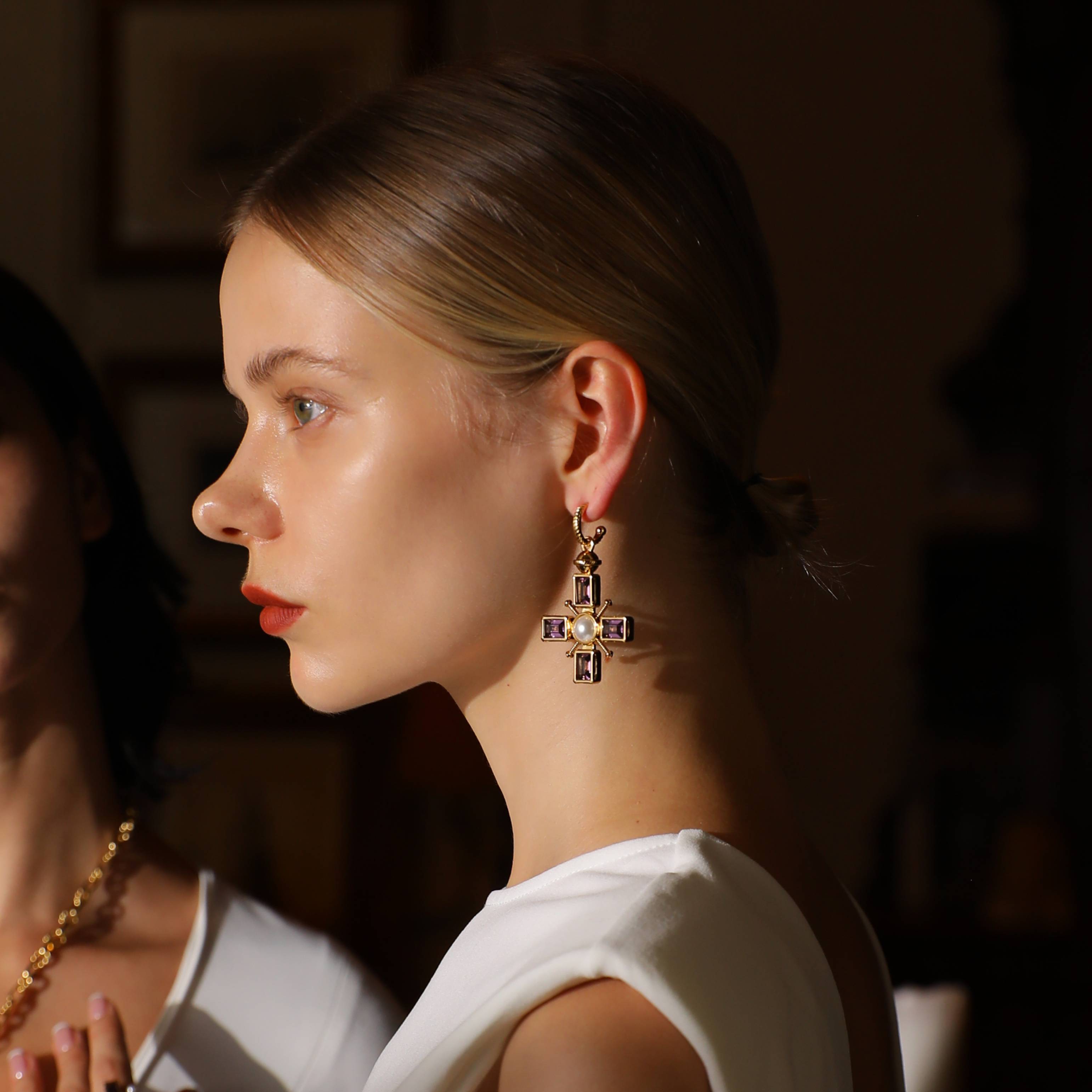 Byzantine Cross Earrings