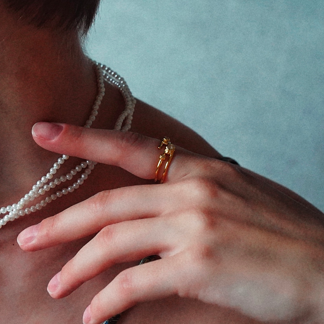 Gold Plated Lily of the Valley Ring