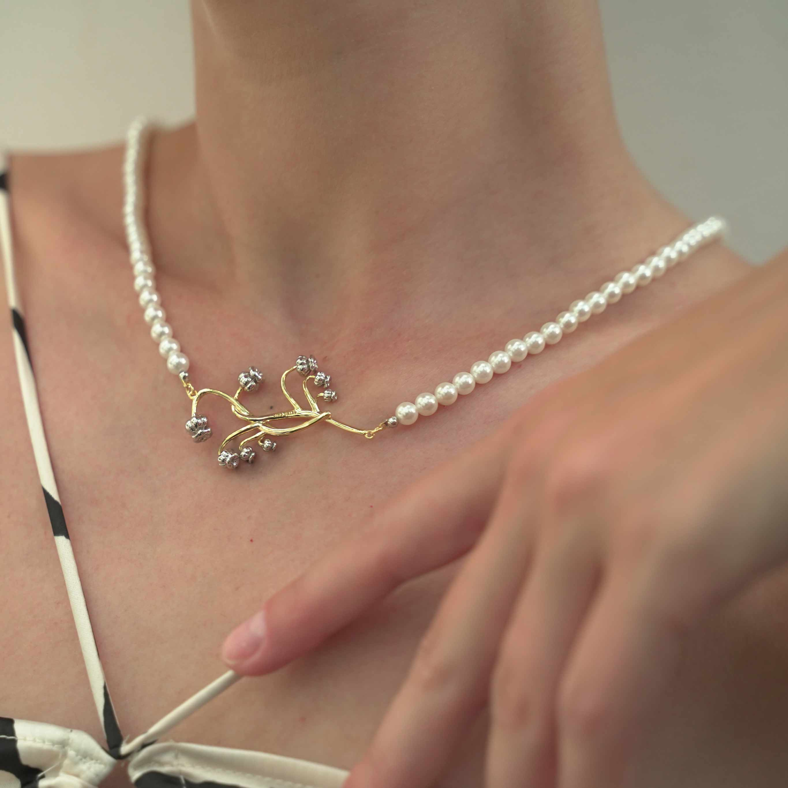 Lily of the Valley Pearl Necklace