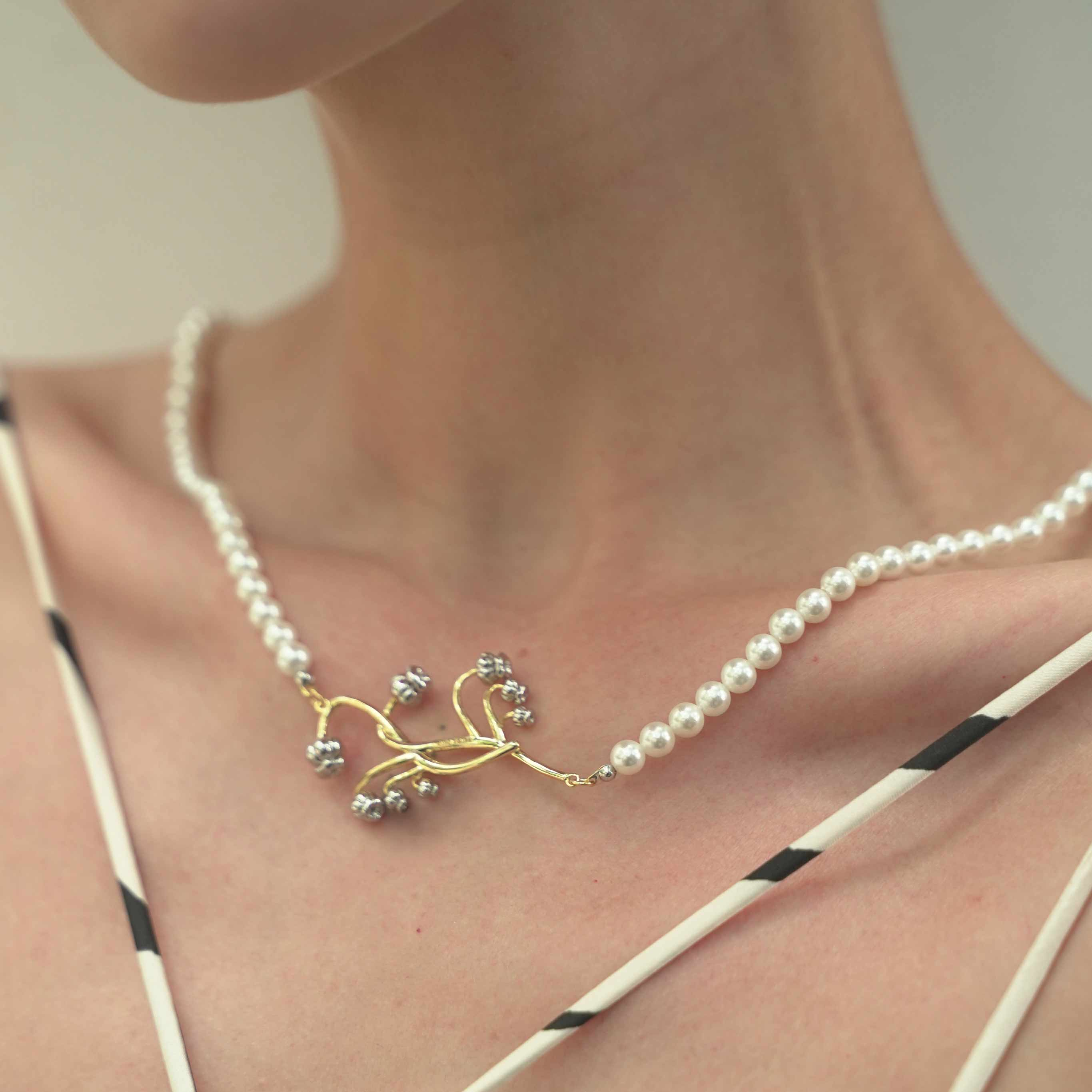 Lily of the Valley Pearl Necklace