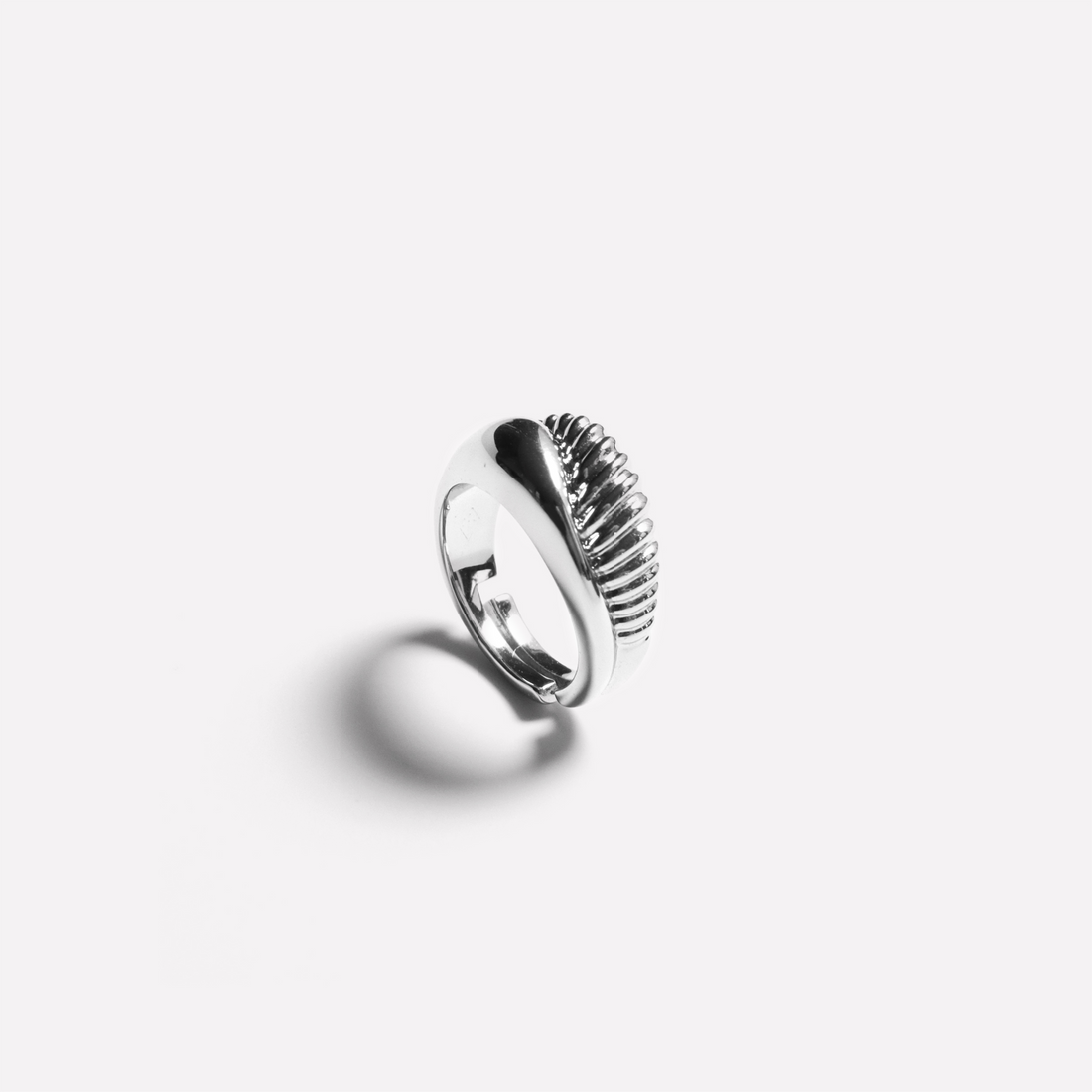 Drop Ring - White Gold Plated