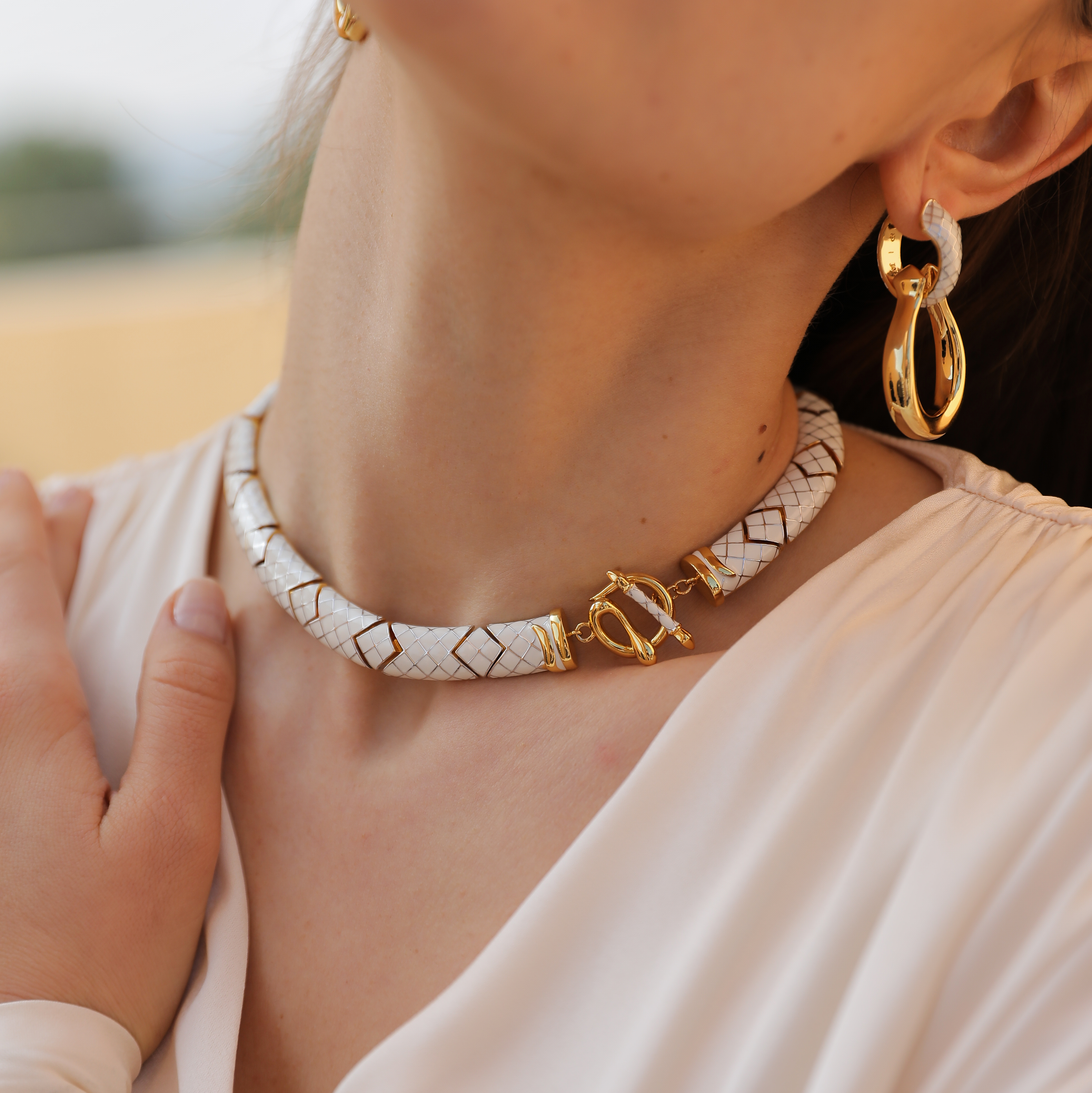 White Uraeus Necklace