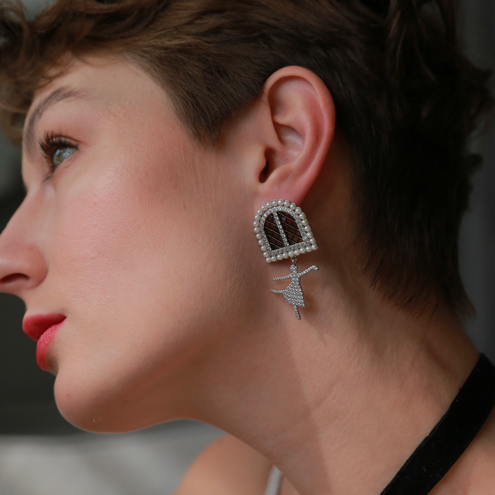 Black Ballet Earrings