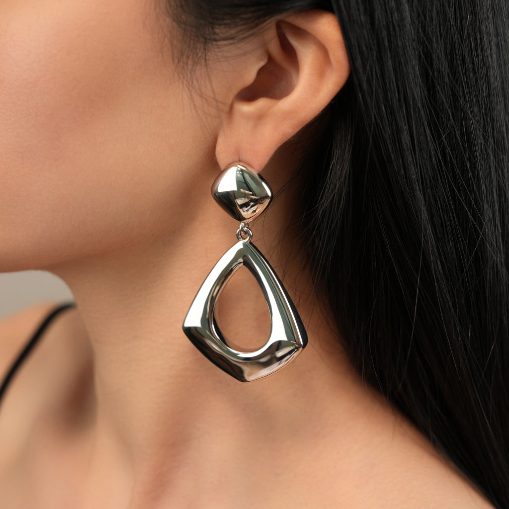 Prism Silver Drop Earrings