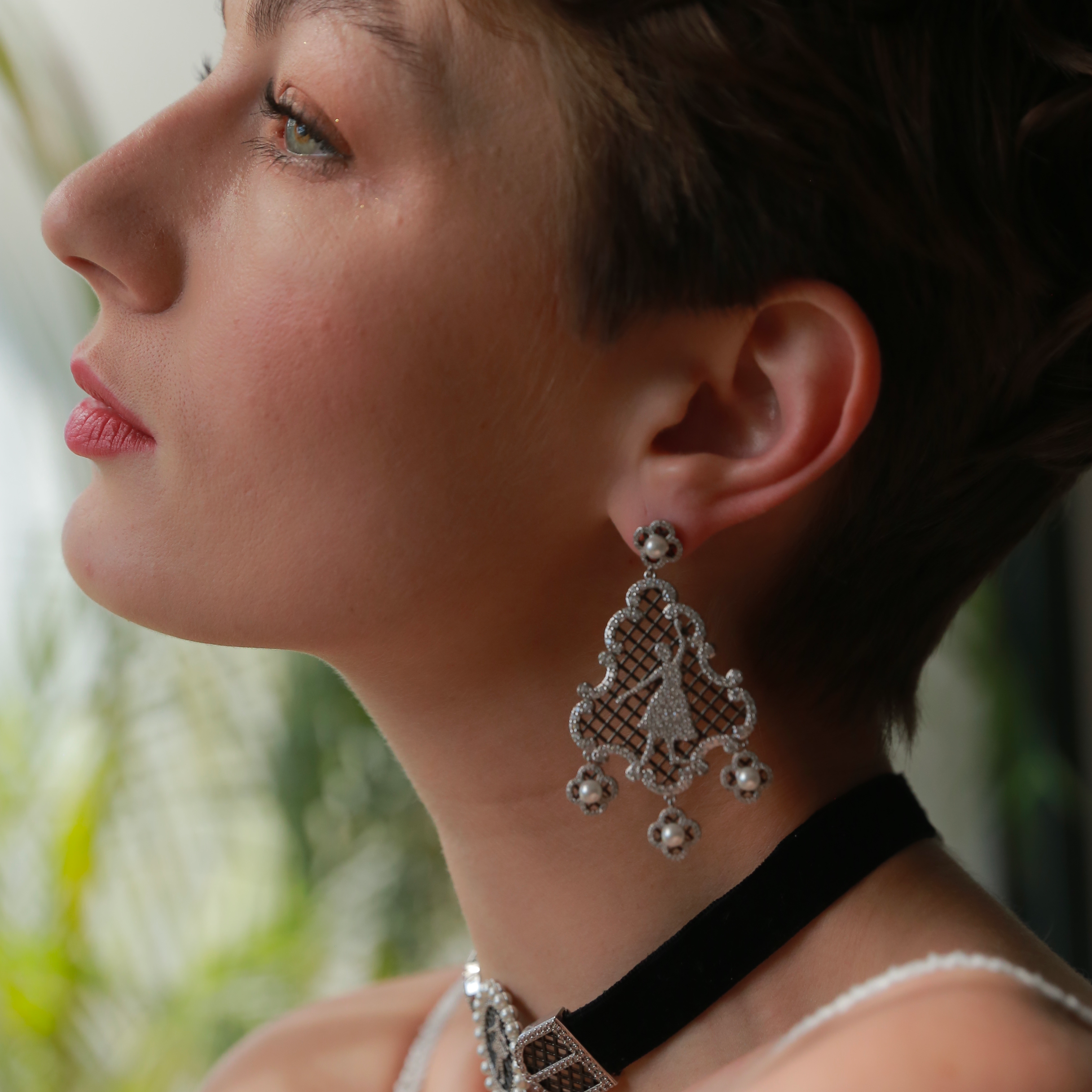 BLACK NUTCRACKER EARRINGS