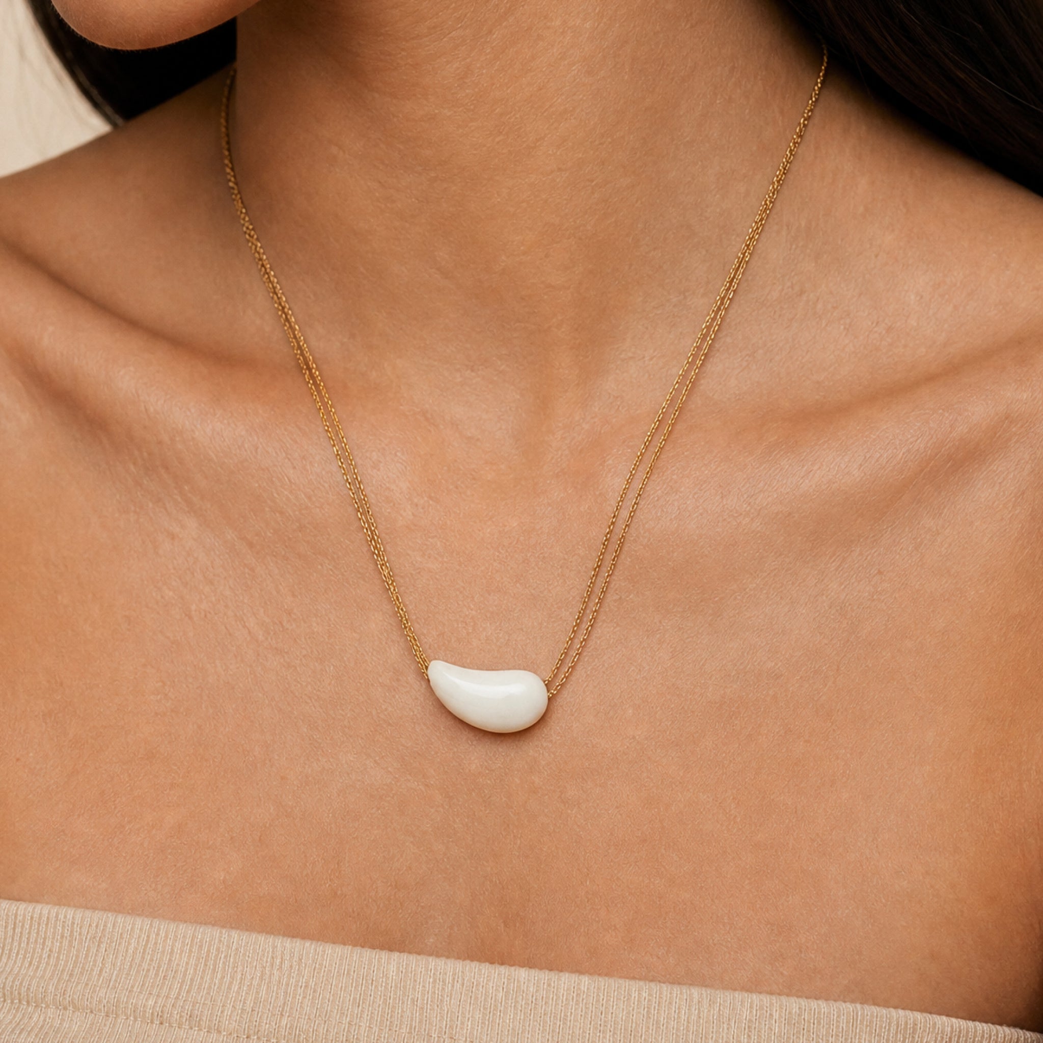 White Drop Necklace
