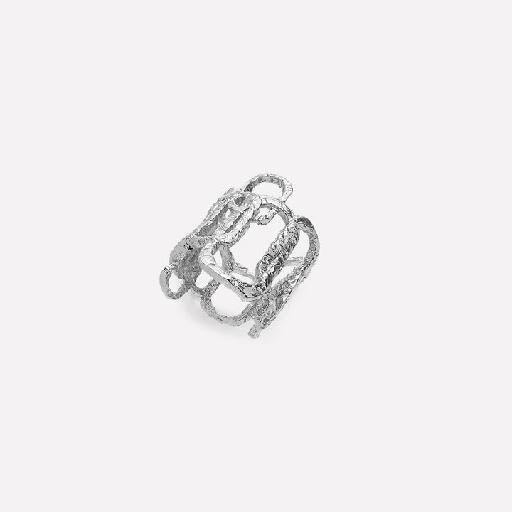 Roman Arc Silver Ring