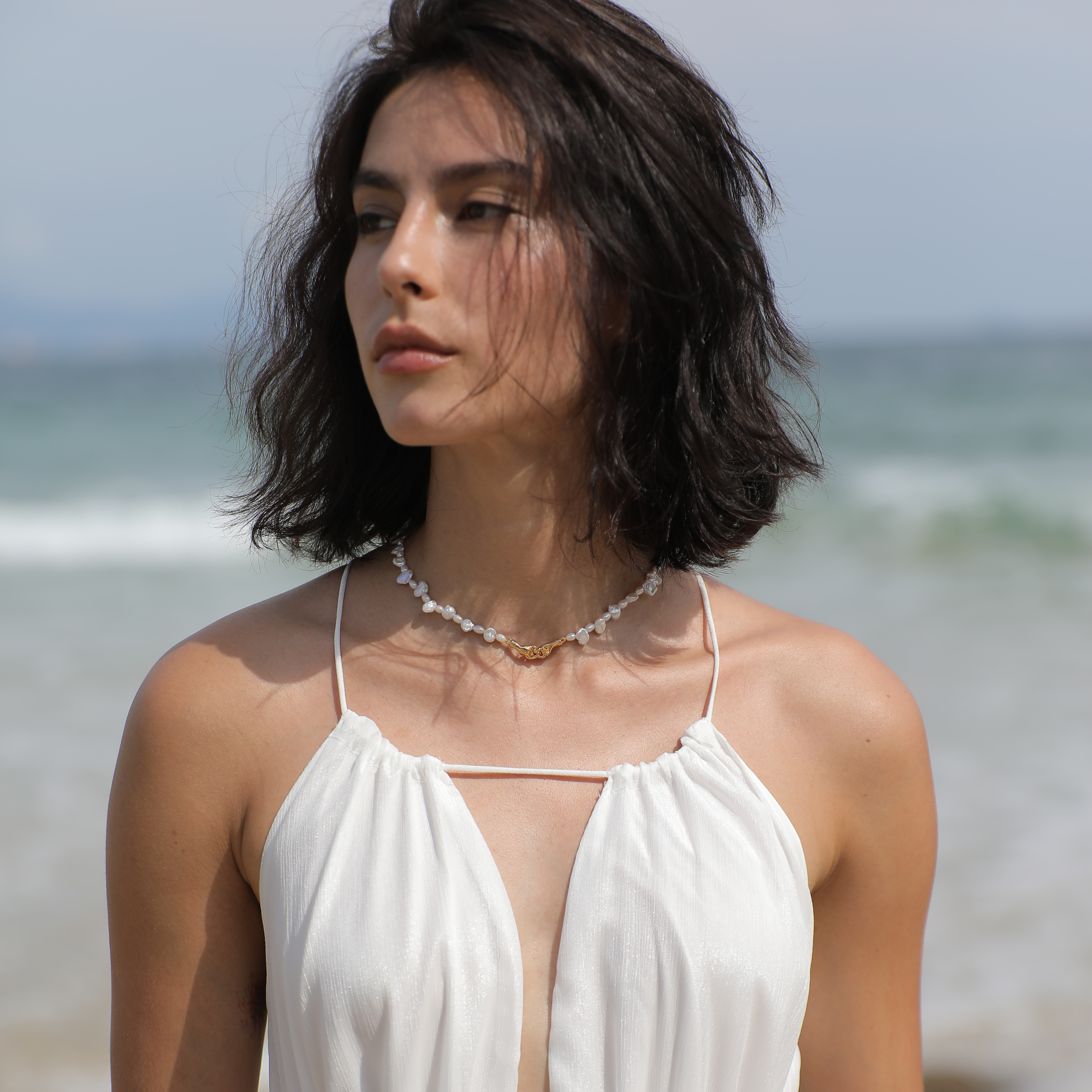 Wave Kisses Pearl Necklace