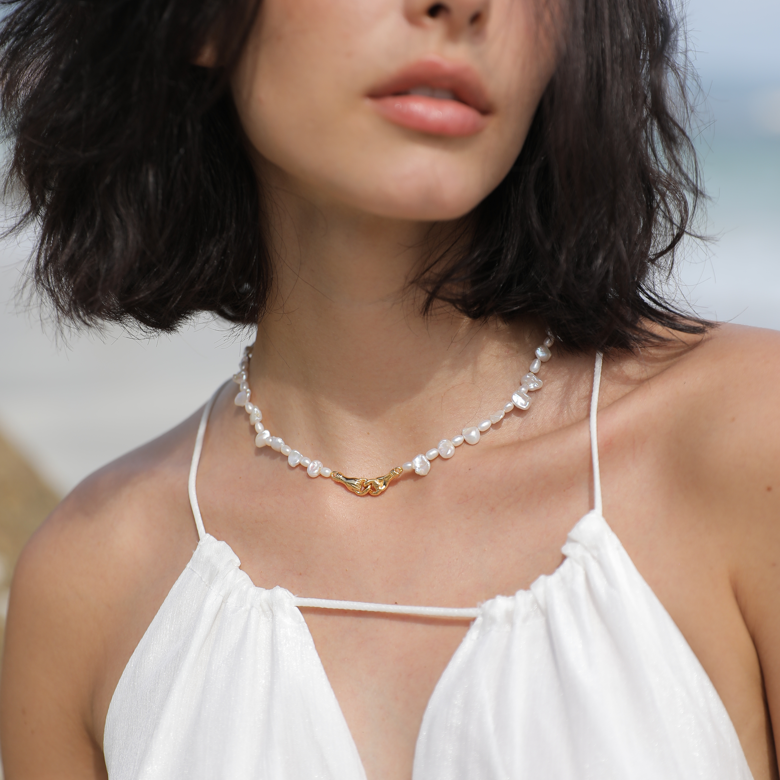 Wave Kisses Pearl Necklace