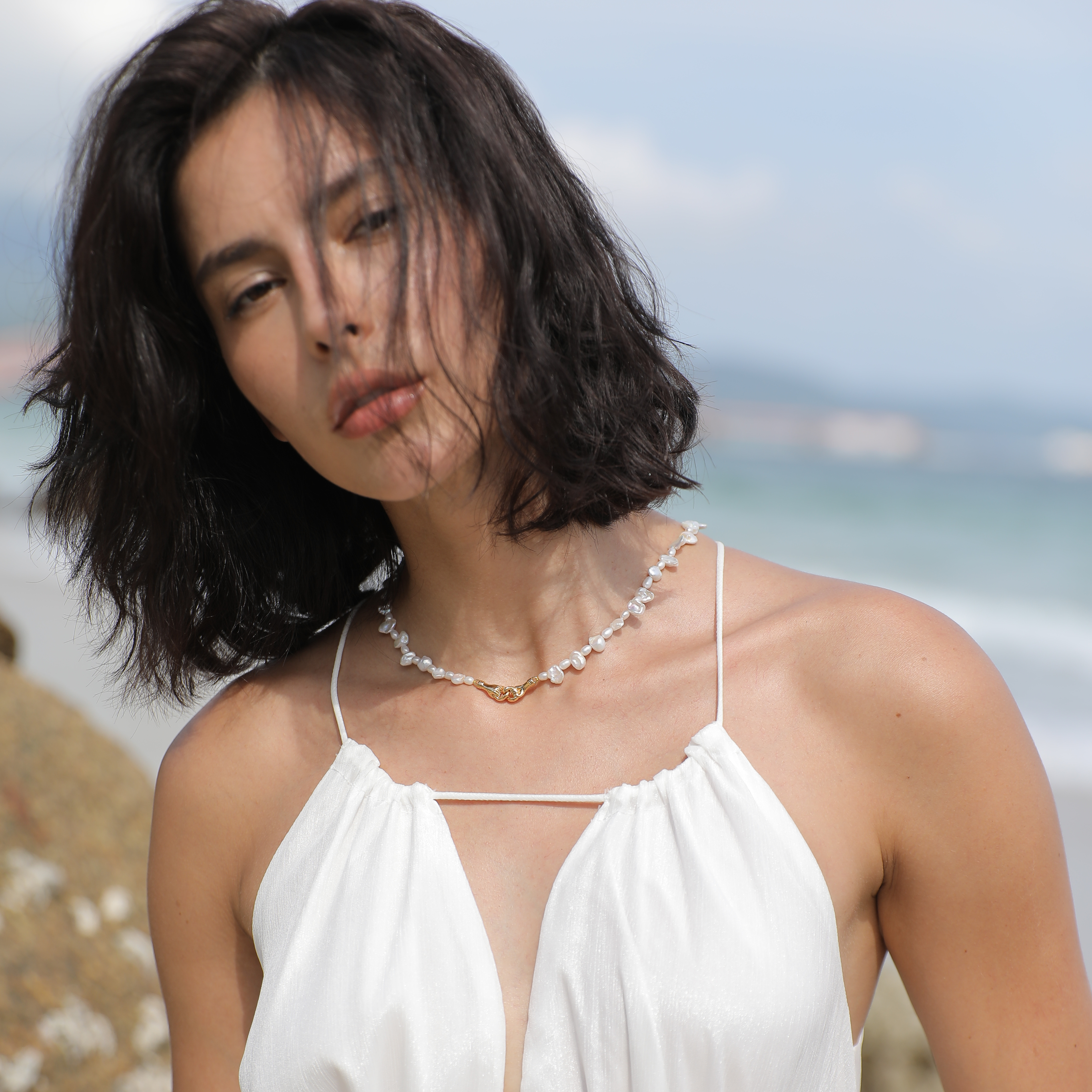 Wave Kisses Pearl Necklace
