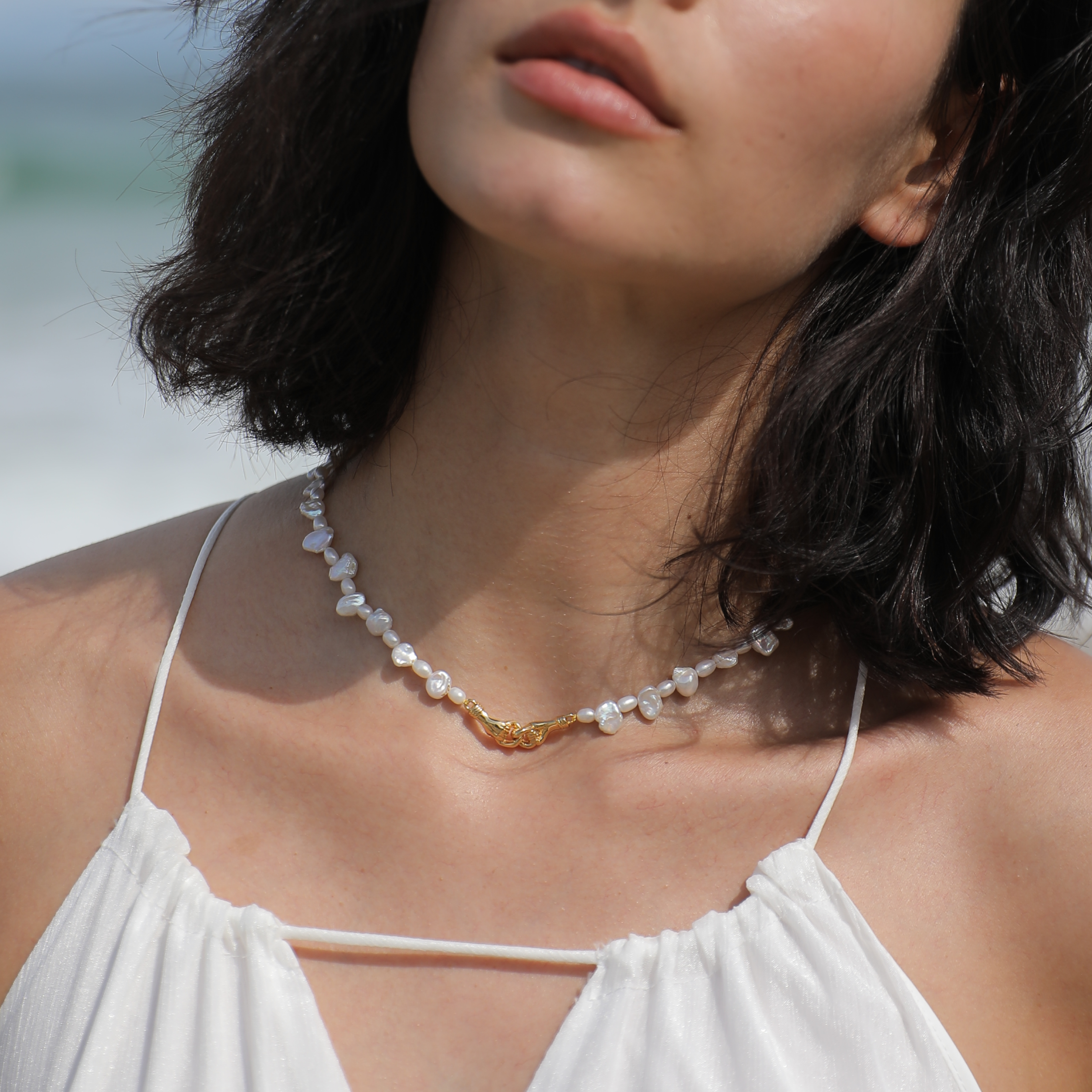 Wave Kisses Pearl Necklace