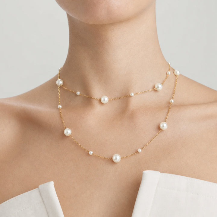 Starlit Shell Pearl Necklace