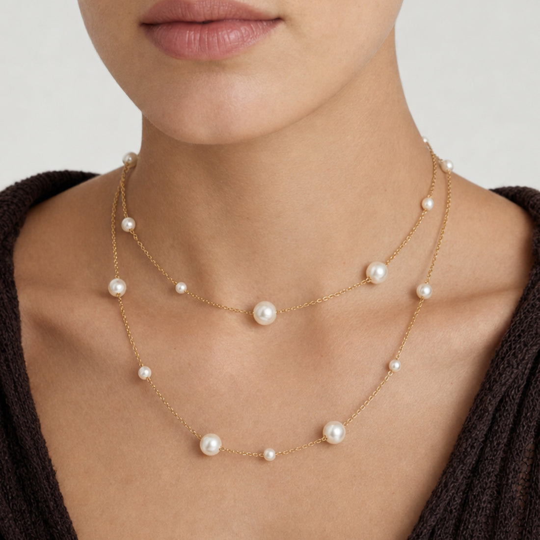 Starlit Shell Pearl Necklace