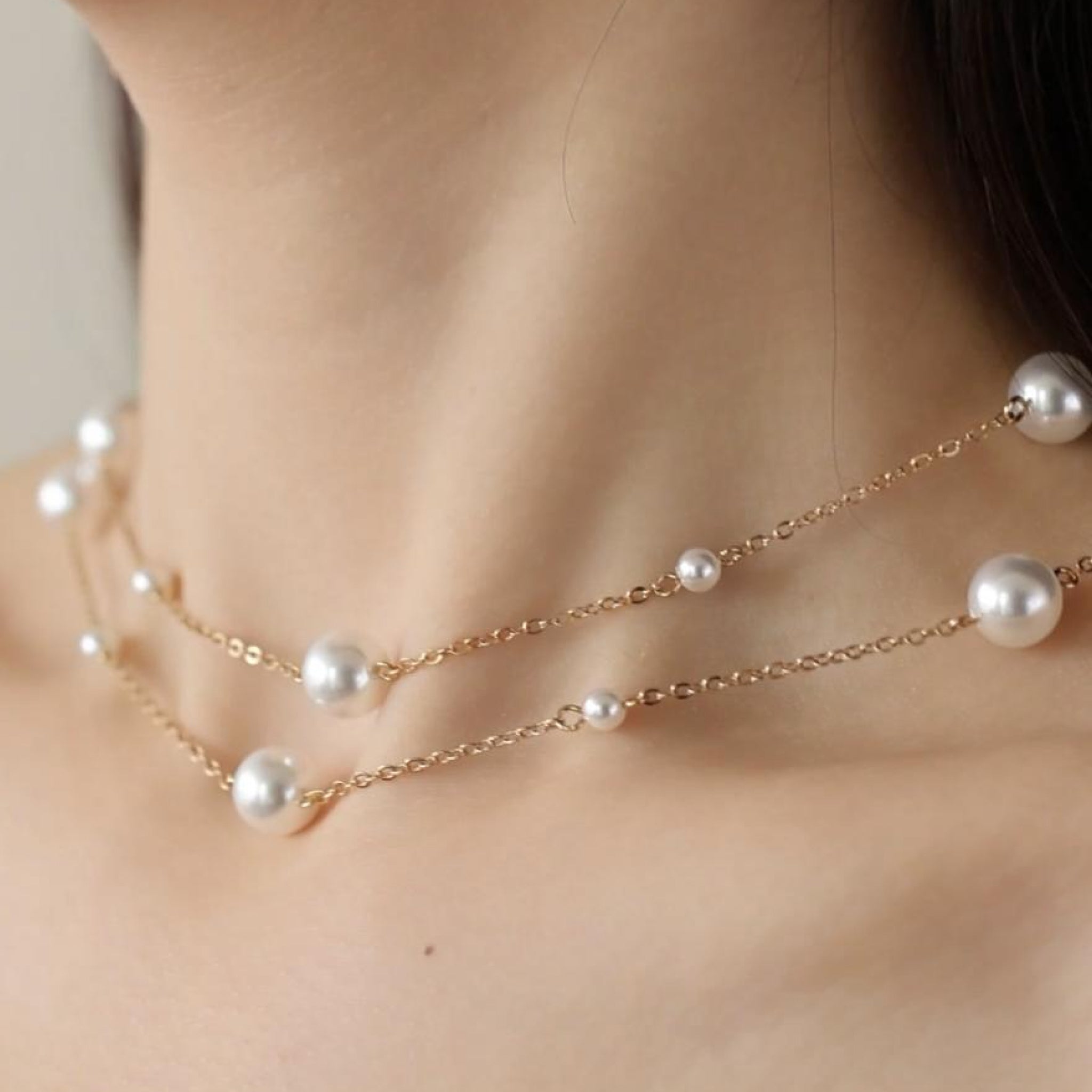 Starlit Shell Pearl Necklace