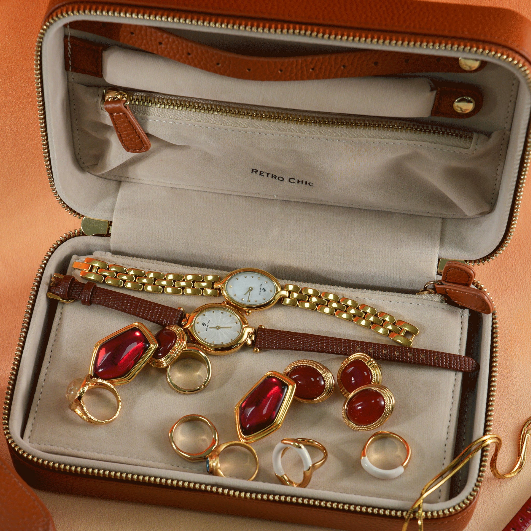 Large Leather Jewelry Box