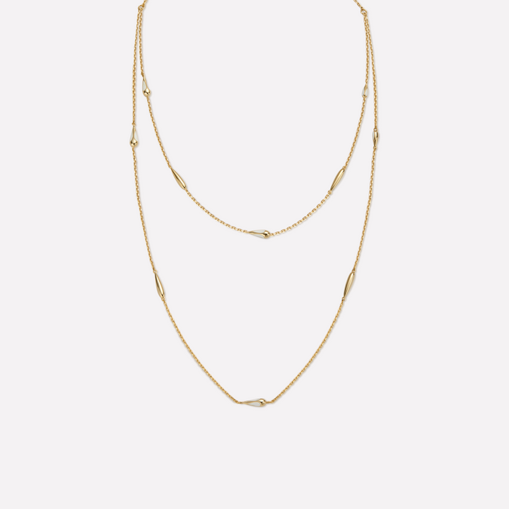 Gold Teardrops Necklace