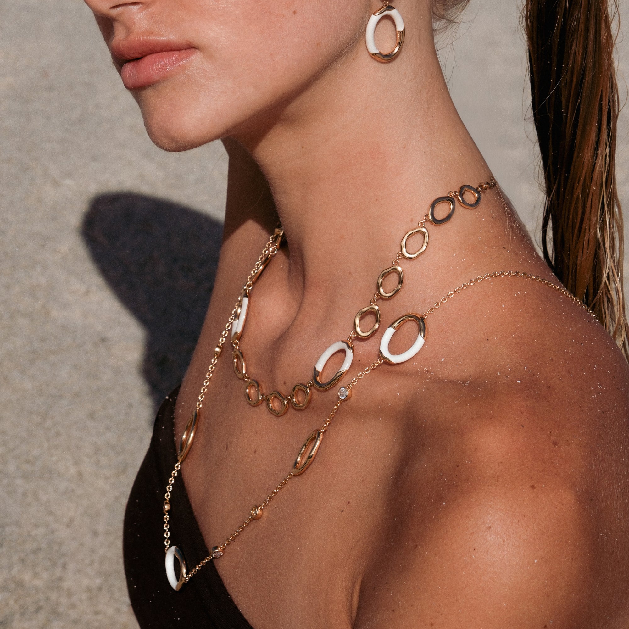 Time Ripples Round Long Necklace