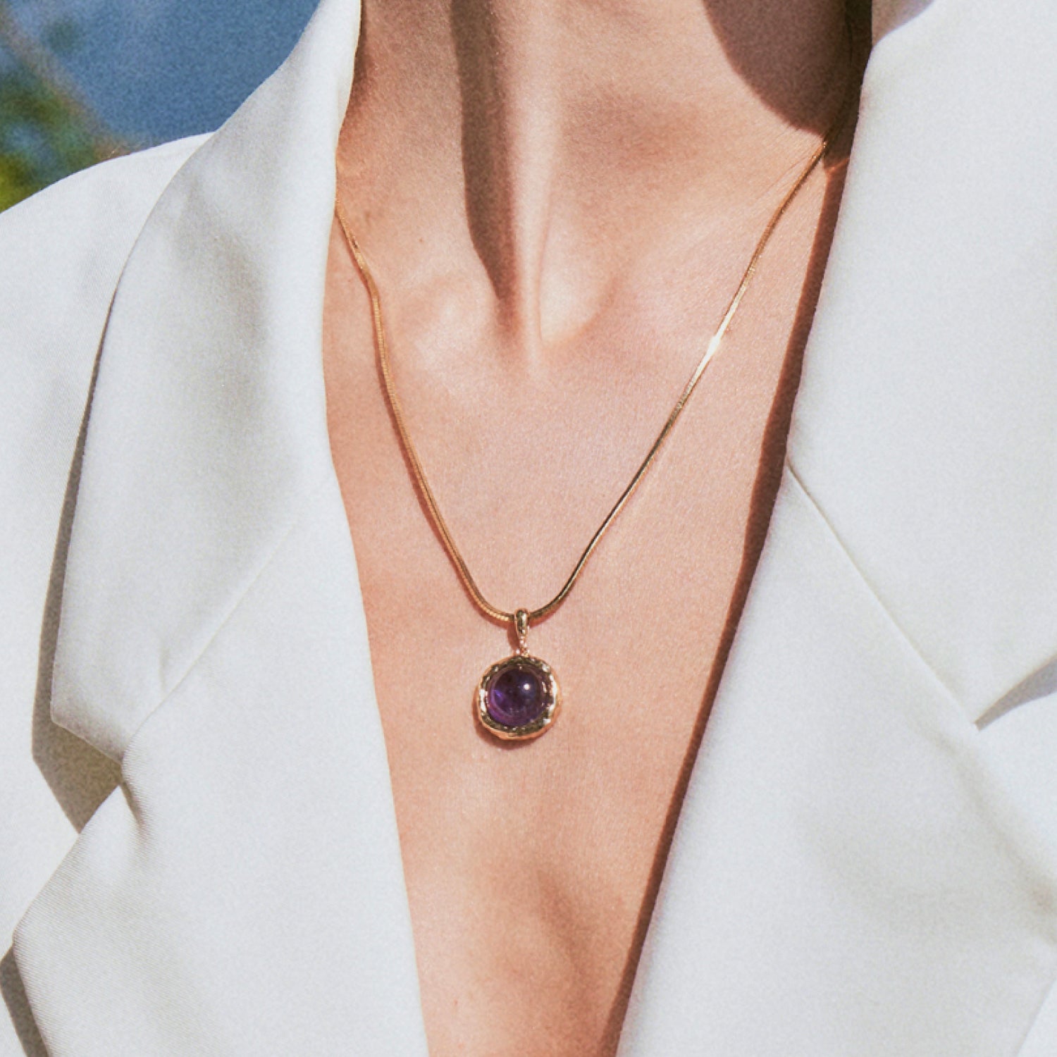 Äolische Flüstern Amethyst-Halskette