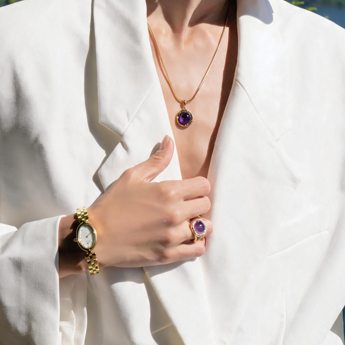 Aeolian Whispers Amethyst Necklace