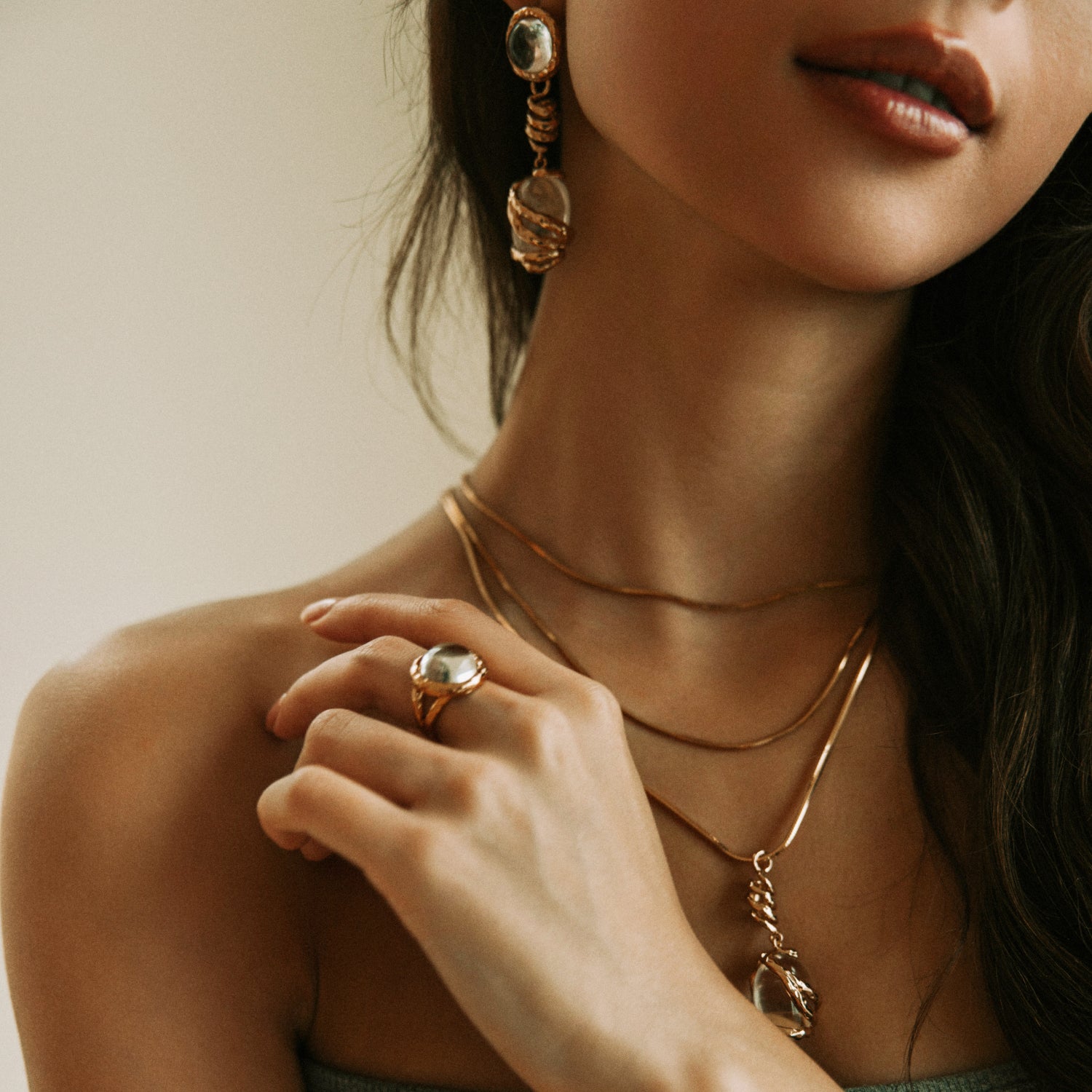 Aeolian Whispers Ring - Gold Plated