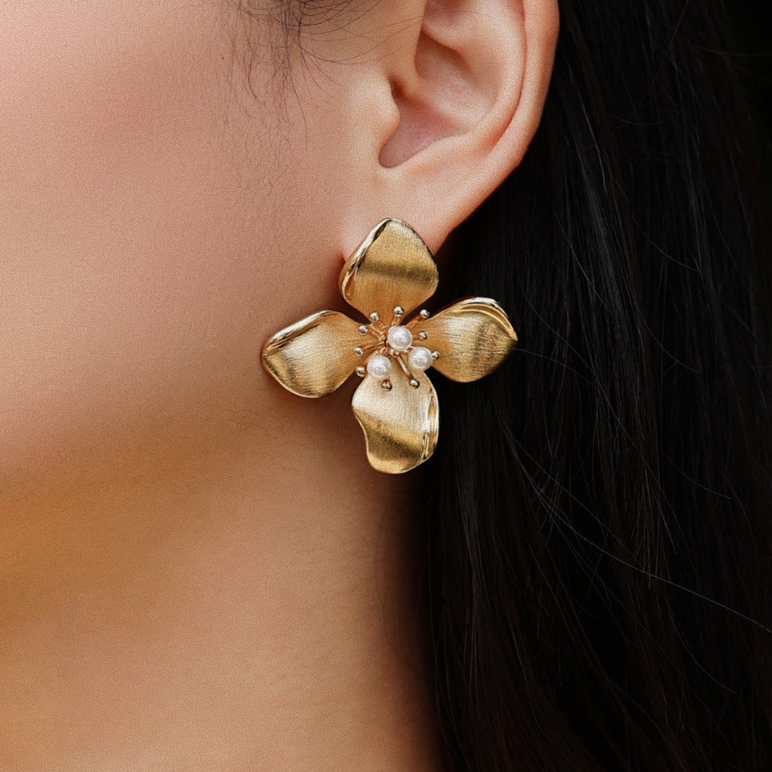 Large Blossom Stud Earrings