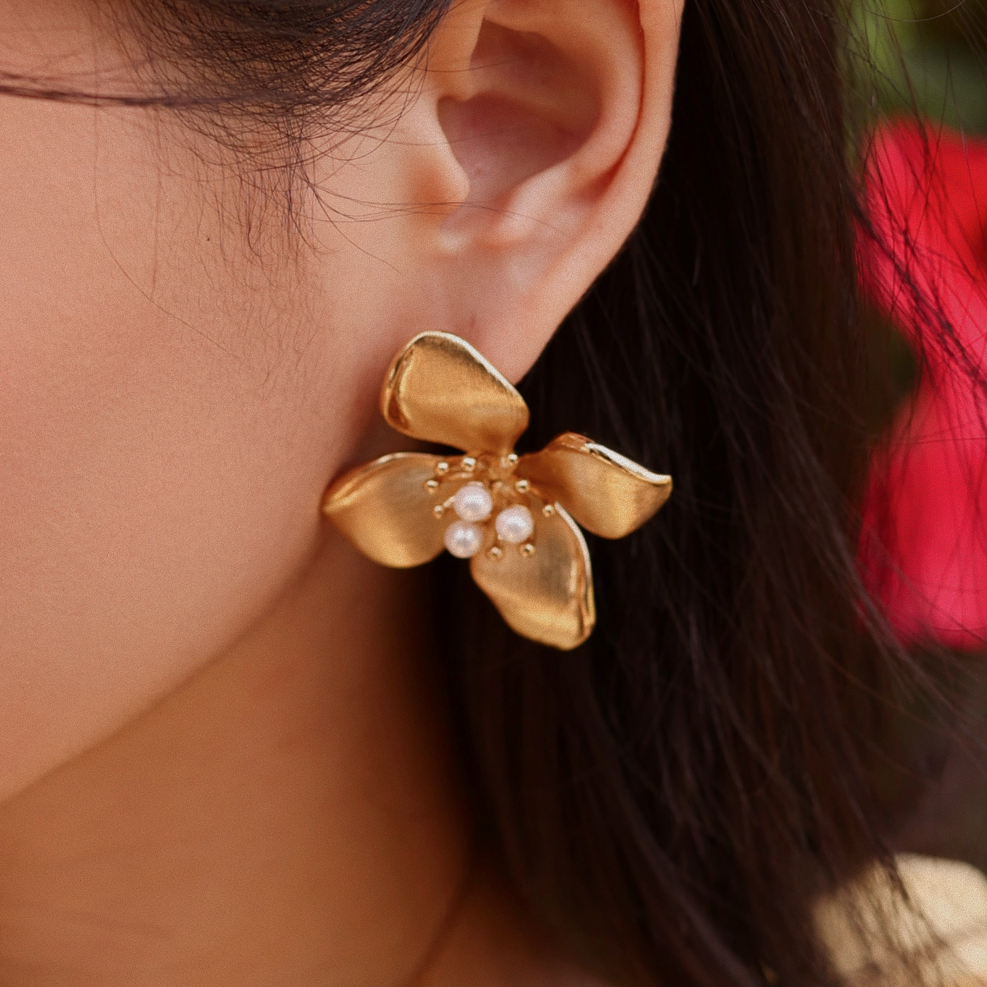 Large Blossom Stud Earrings