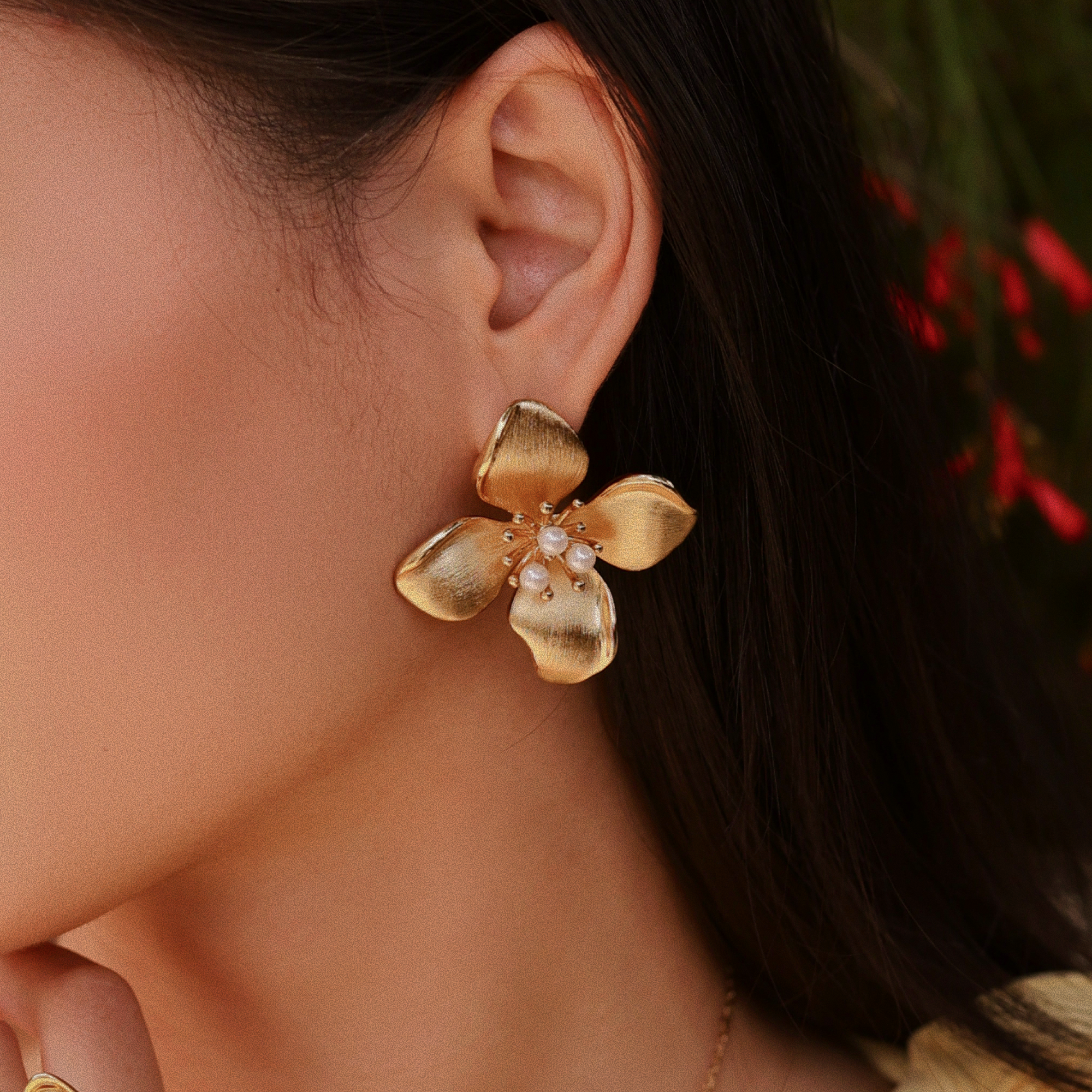 Large Blossom Stud Earrings