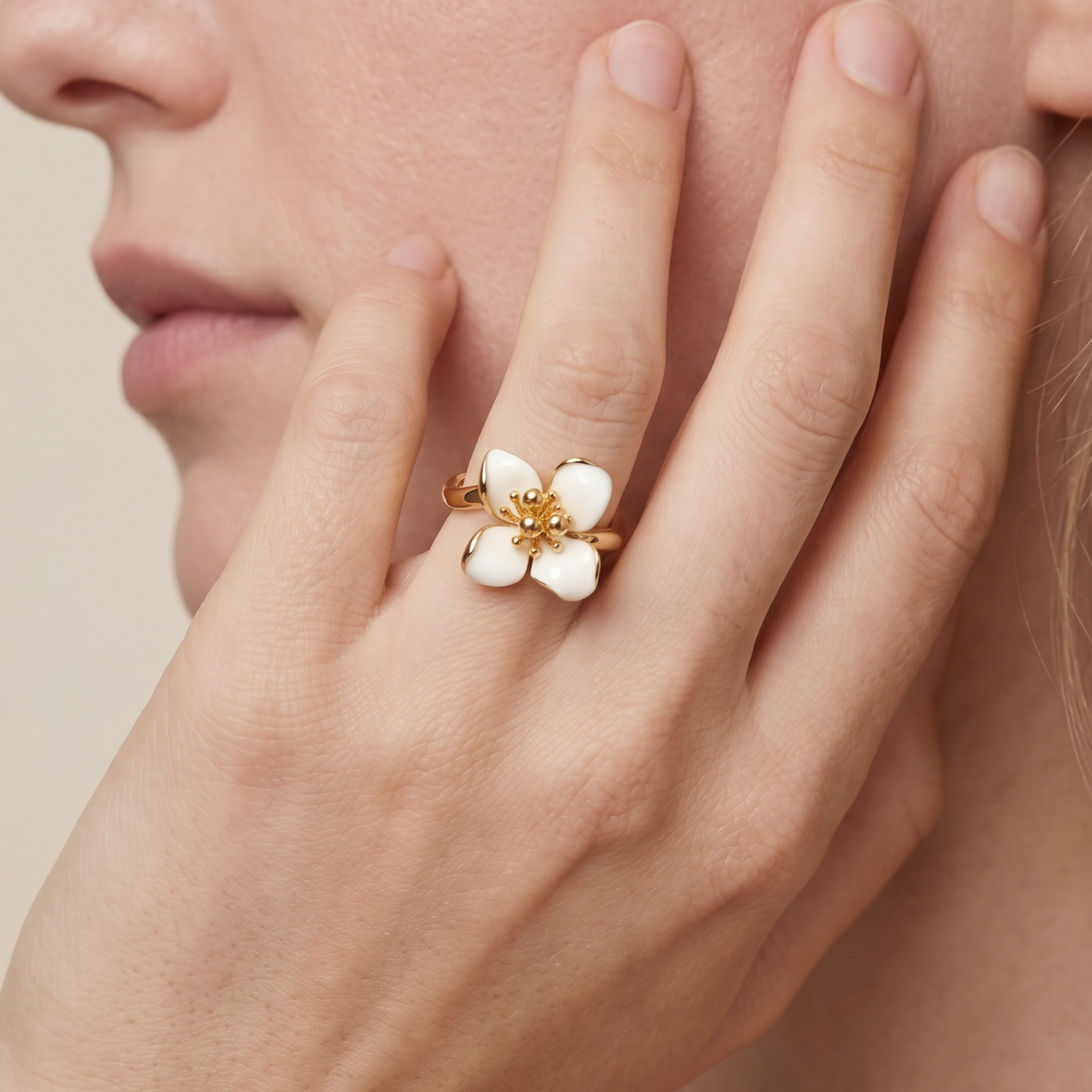 Iris Blossom Ring - Adjustable