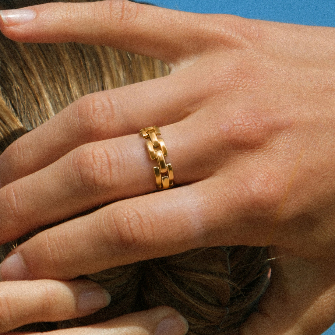 Rome Chain Rings - Gold