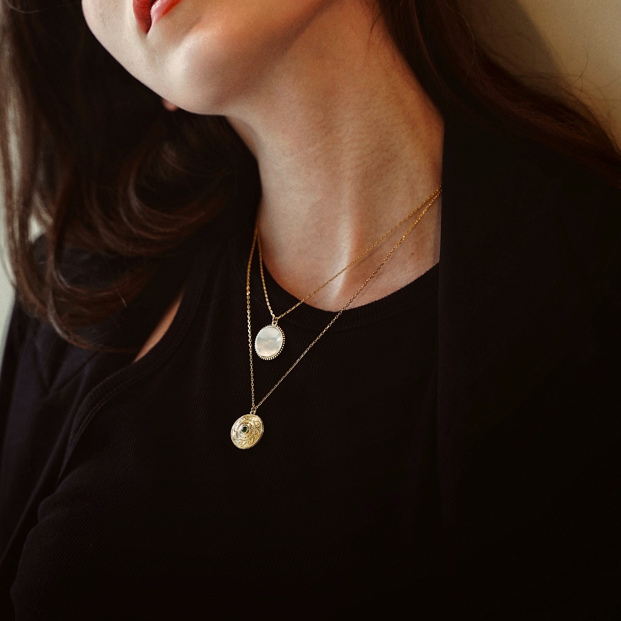 Compass Layered Necklace Set