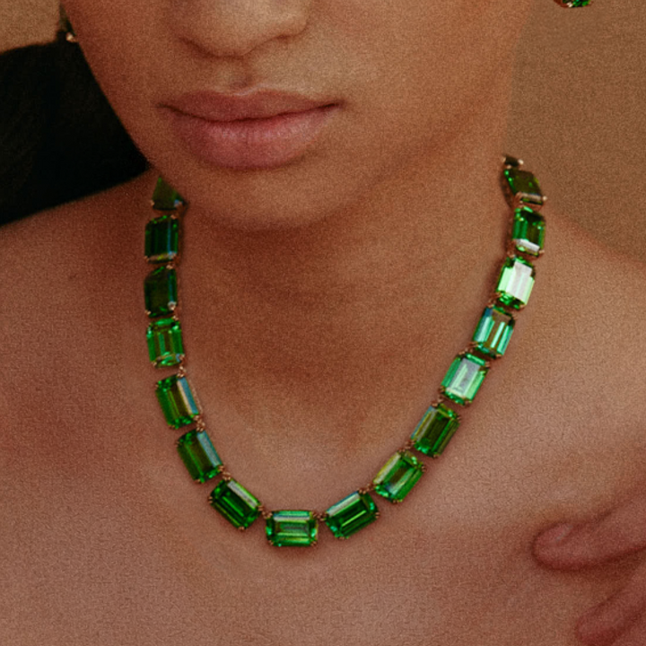 Collier lumineux vert citron