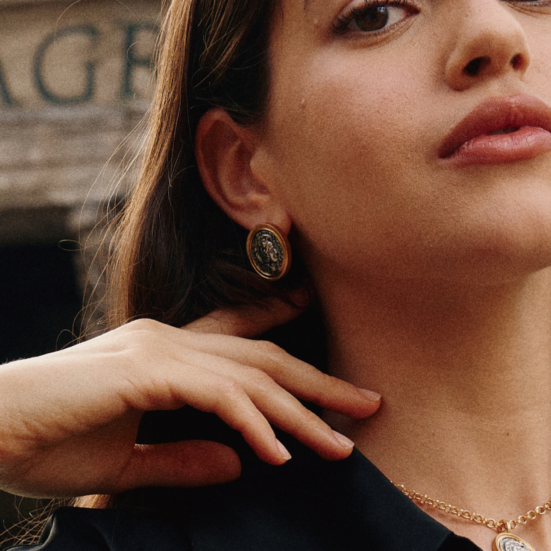 Ancient Coin Earrings
