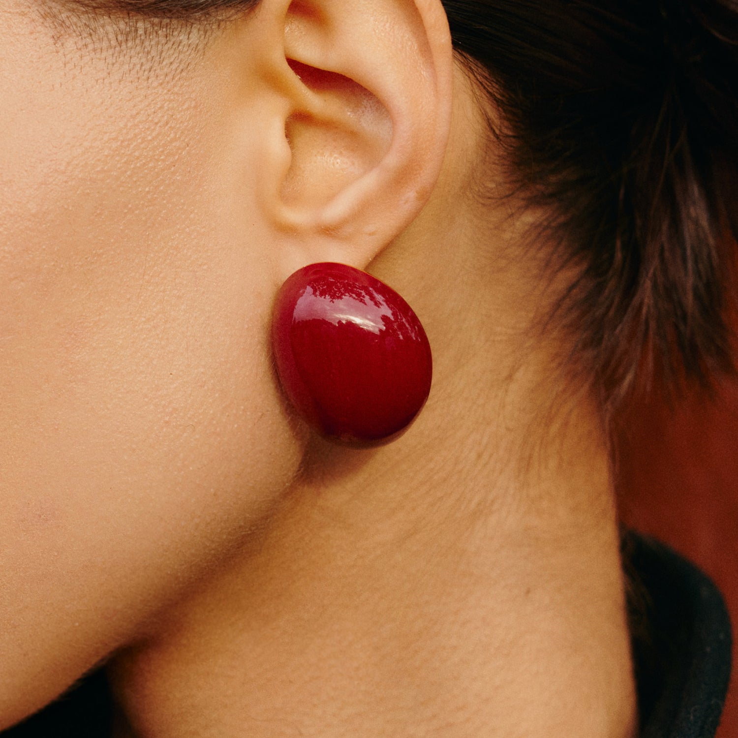 Crimson Orbit Earrings