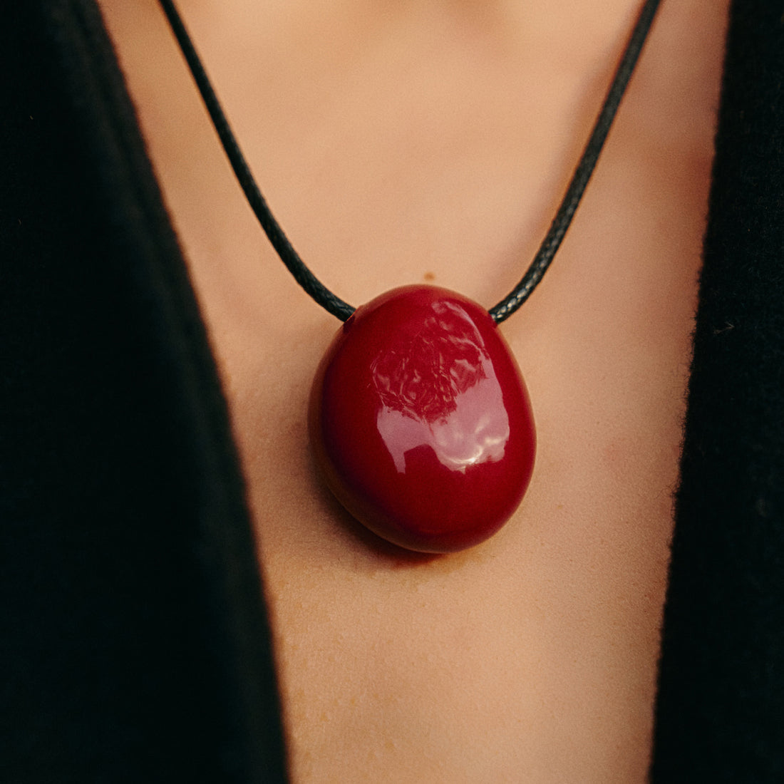 Crimson Orbit Necklace
