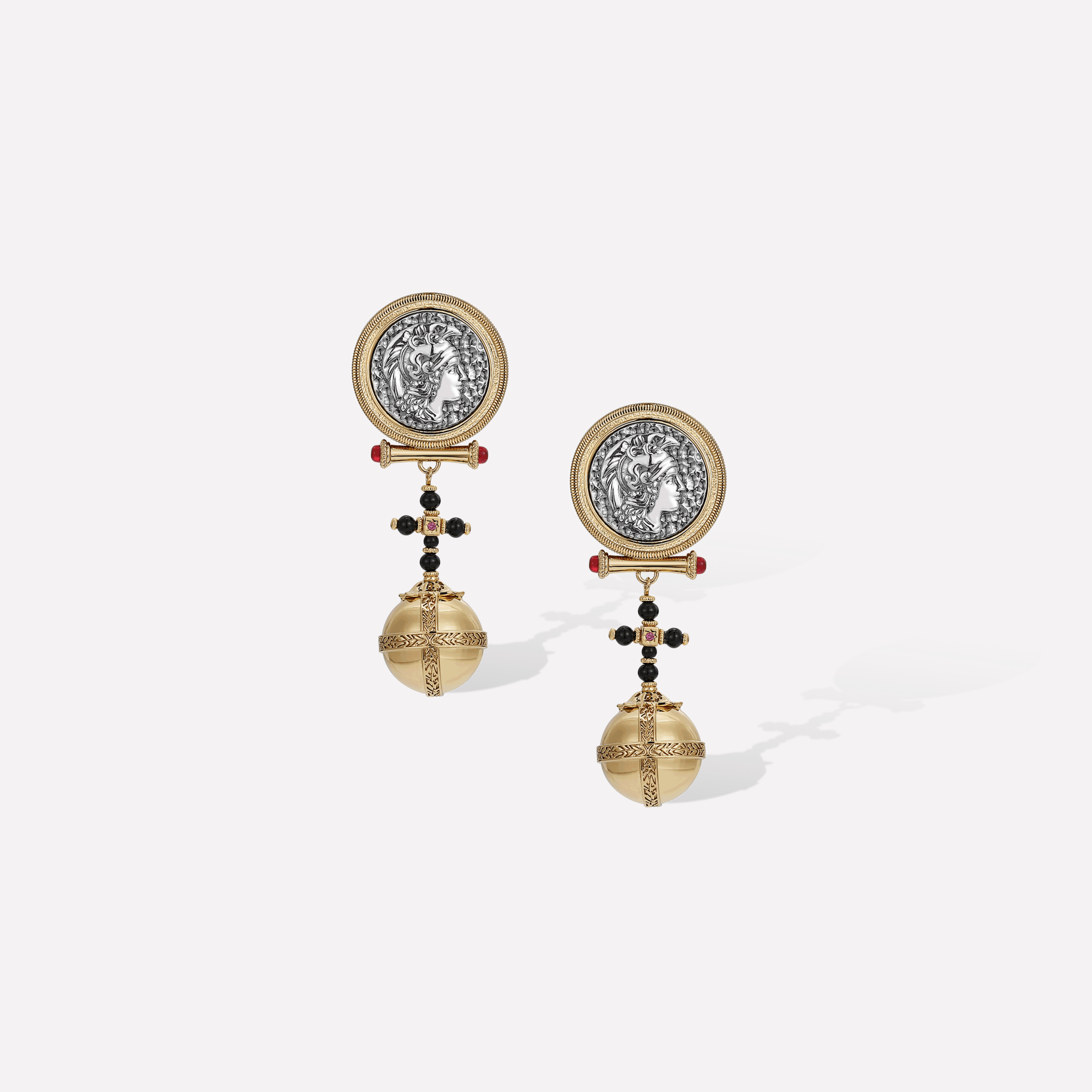 Globus Cruciger Coin Earrings