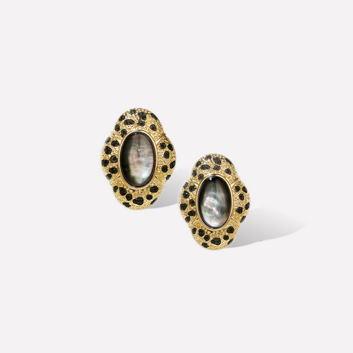 Black Leopard Earrings