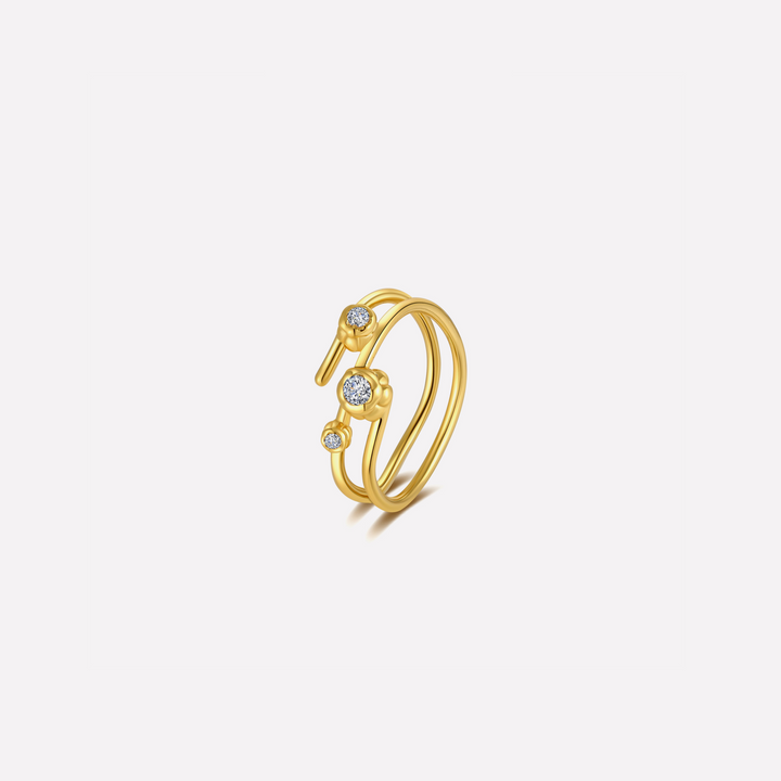 Gold Plated Lily of the Valley Ring