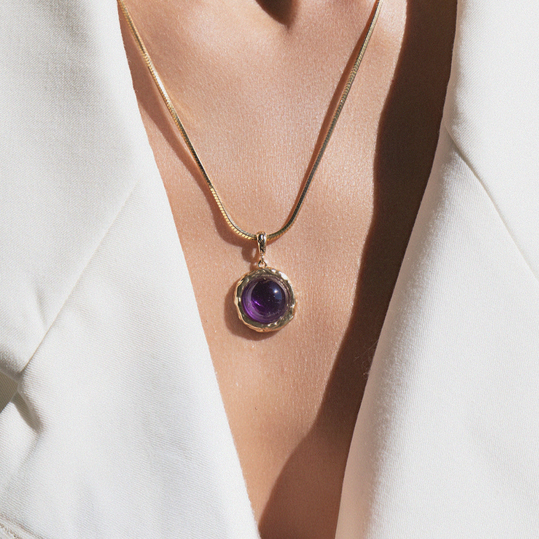 Äolische Flüstern Amethyst-Halskette