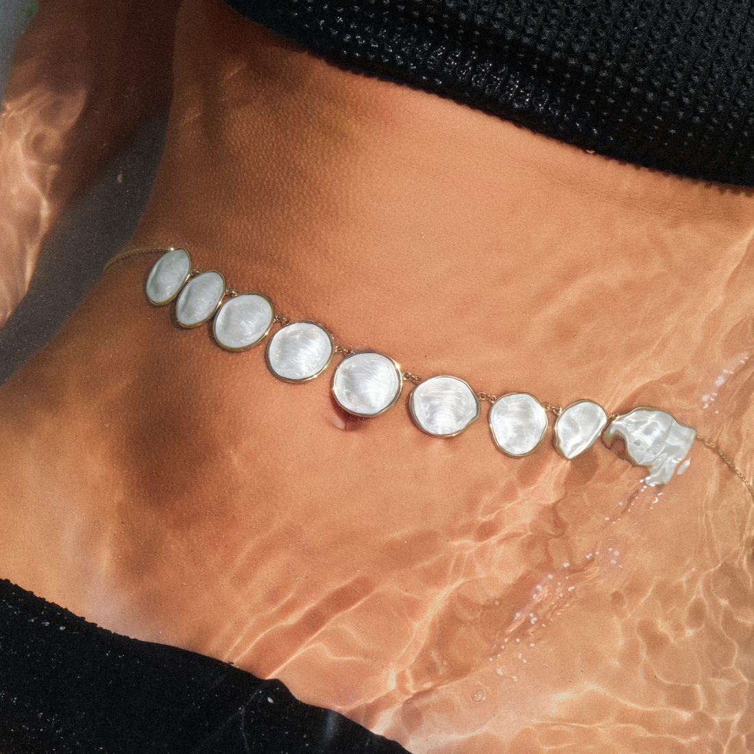 Enamel Ripple Necklace