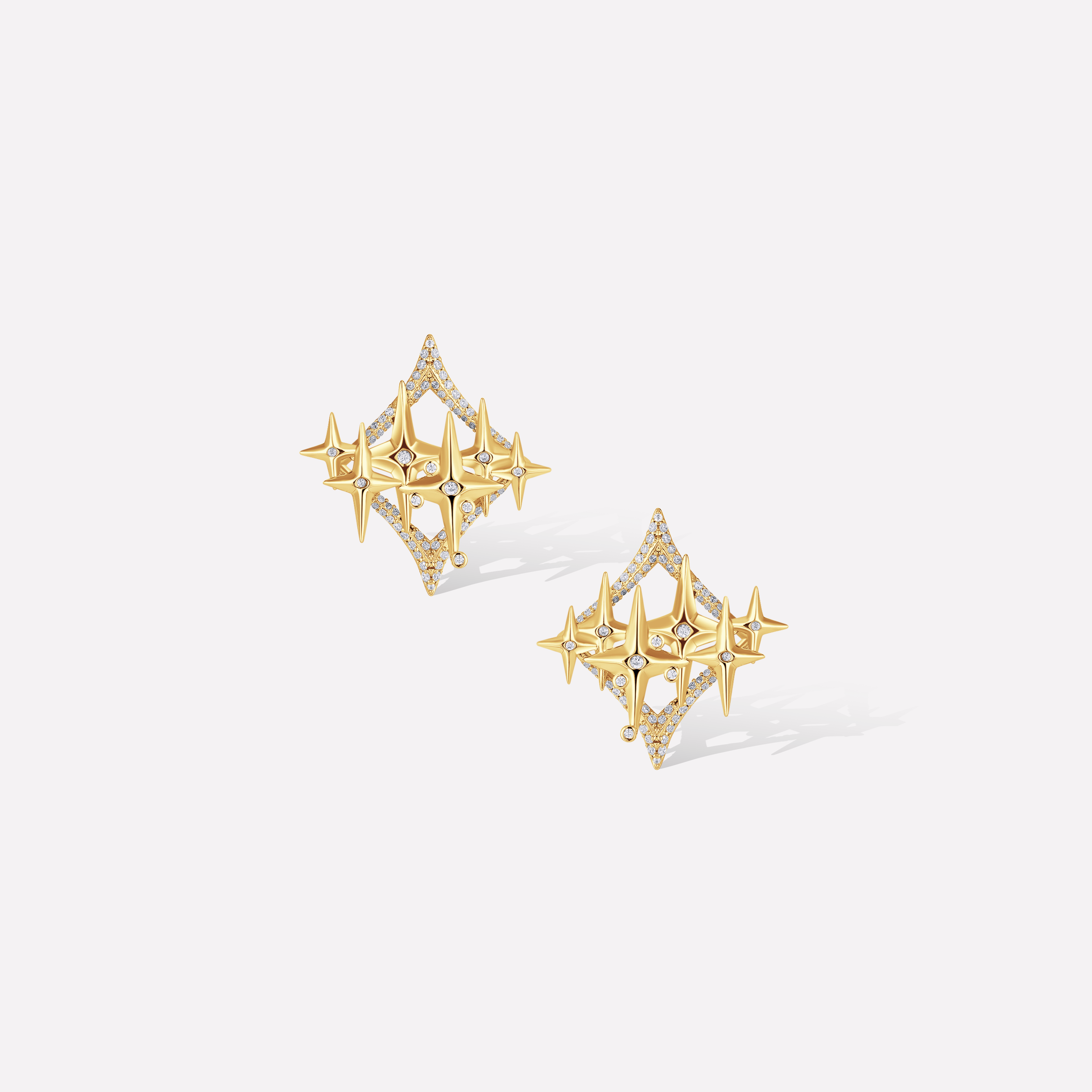 Golden Starry Earrings