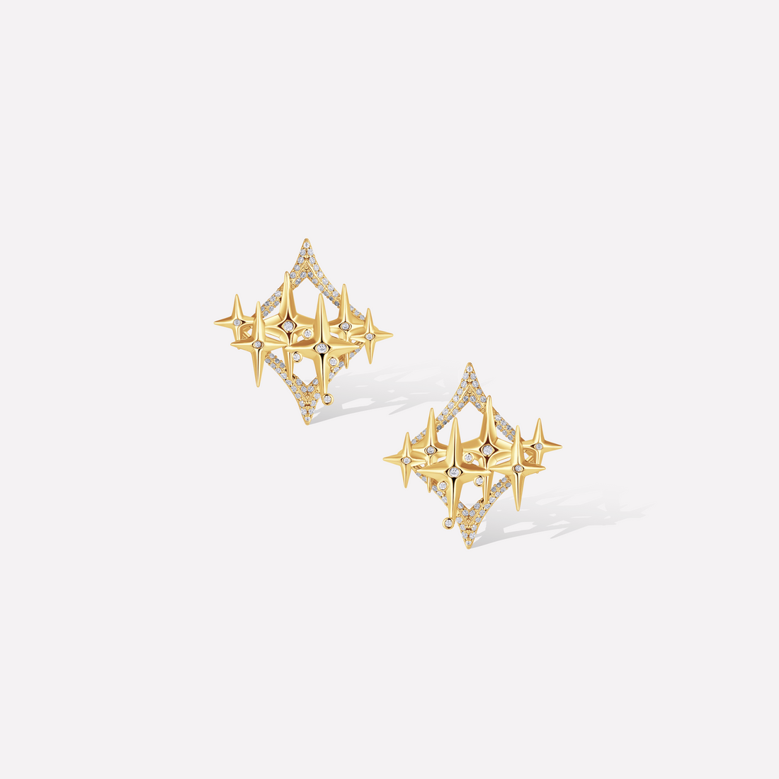 Golden Starry Earrings