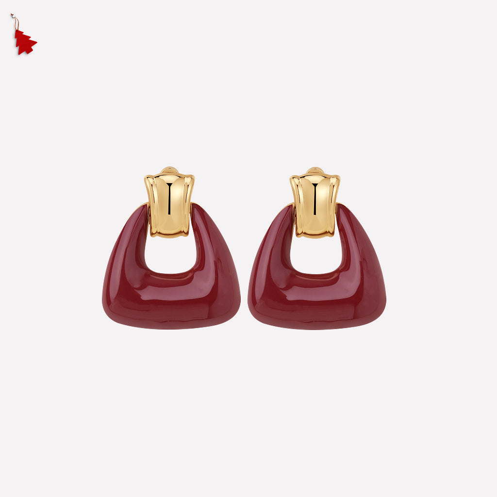 Ostuni Red Earrings/Ear Clip