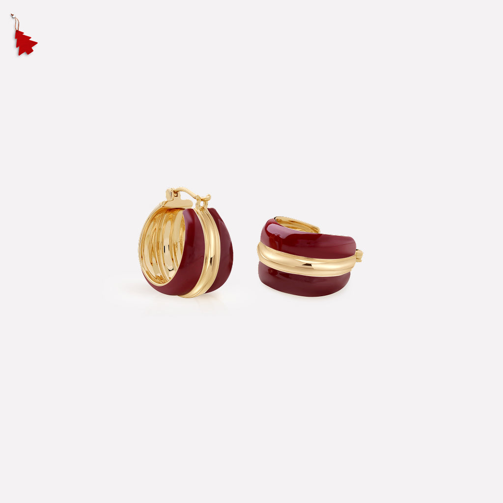 Ostuni Red Hoops Earrings