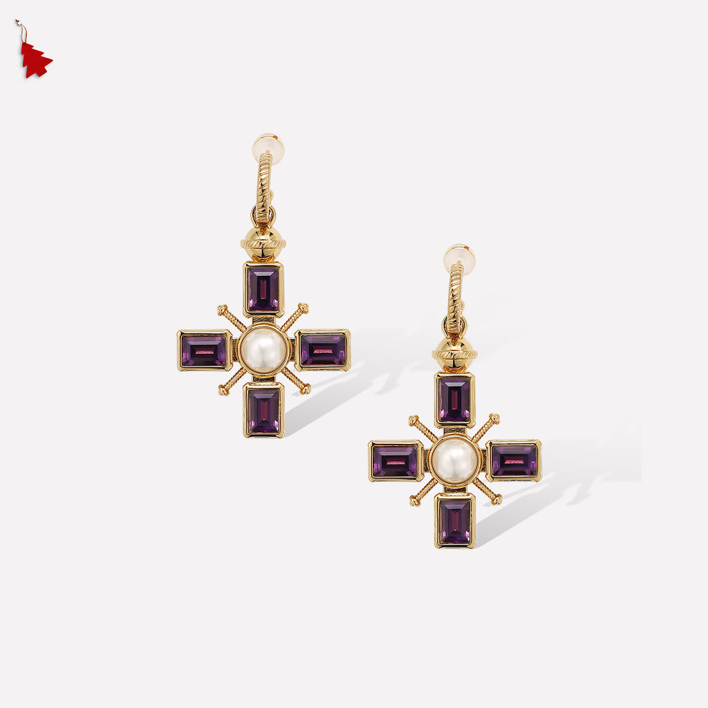 Byzantine Cross Earrings