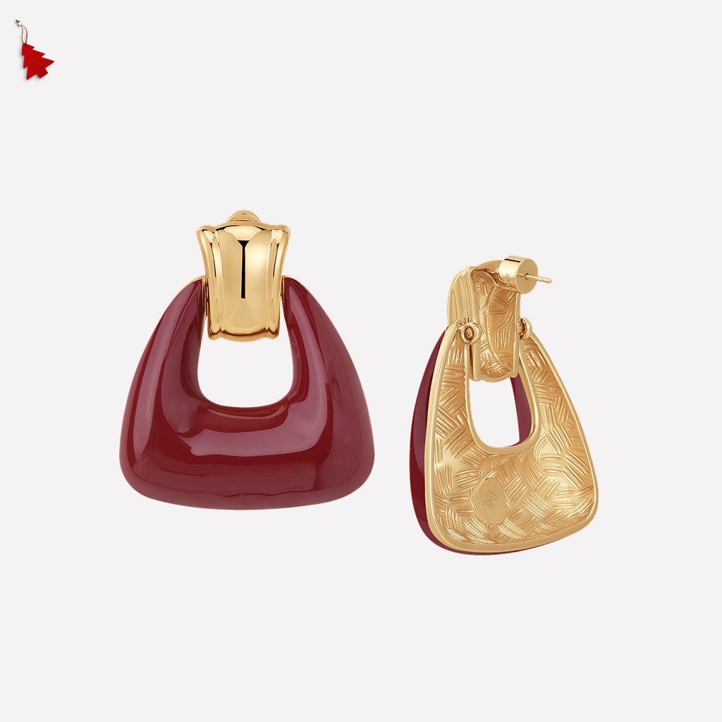 Ostuni Red Earrings/Ear Clip