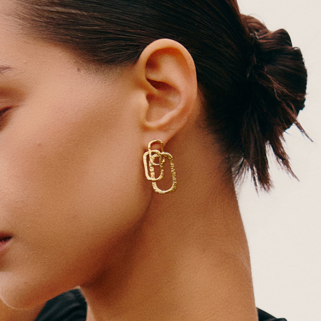 Roman Arc Golden Earrings