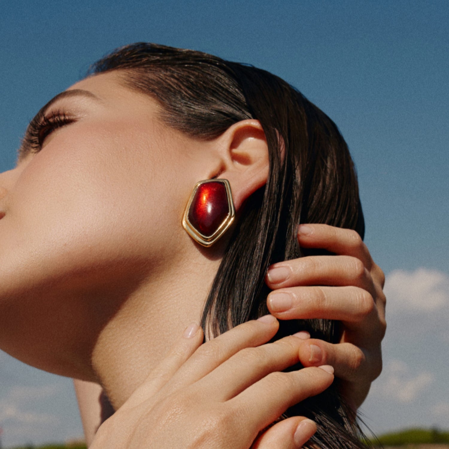 Boucles d'oreilles en velours Rome / Clips d'oreille