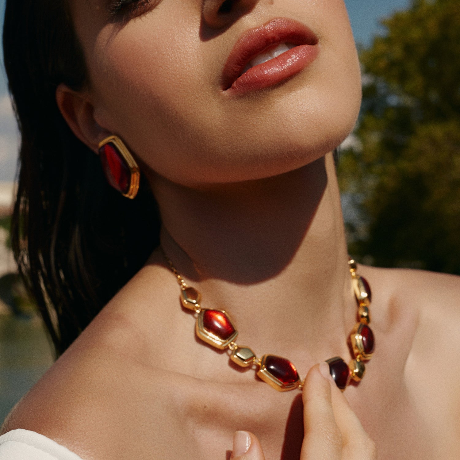 Boucles d'oreilles en velours Rome / Clips d'oreille