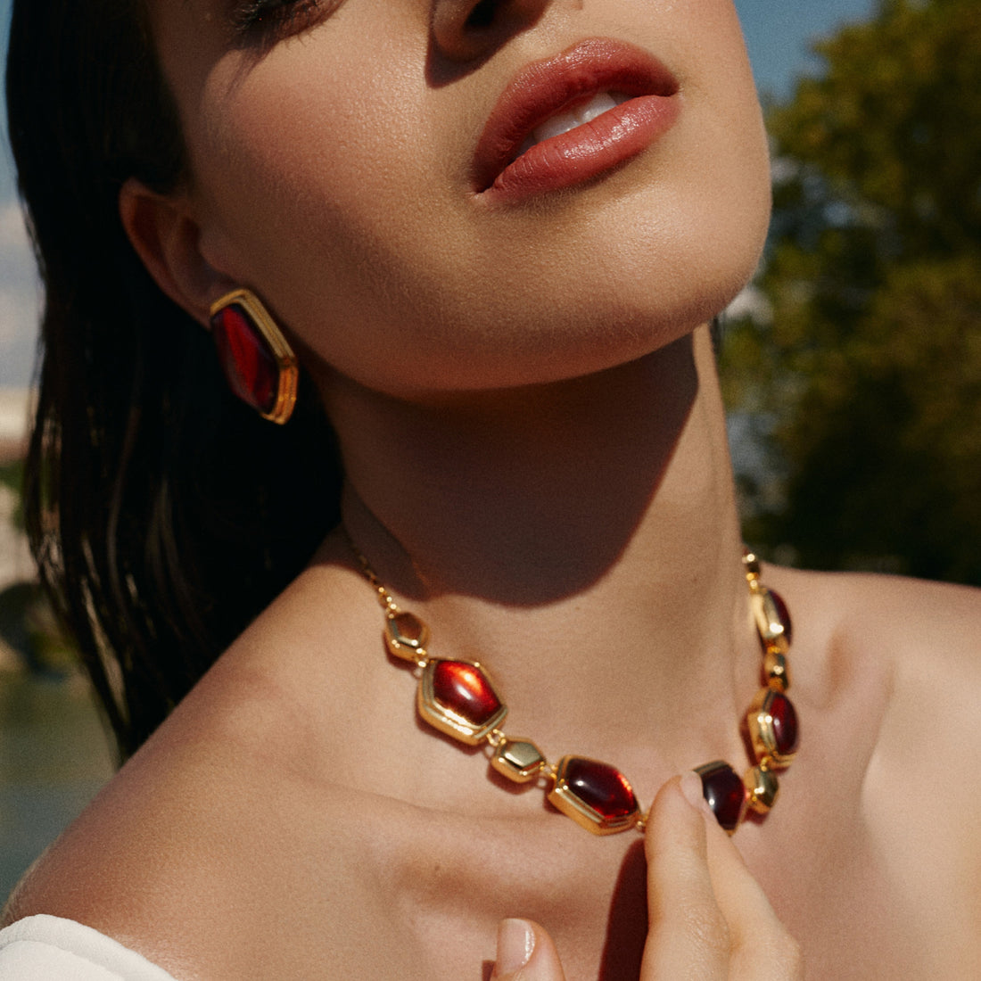 Boucles d'oreilles en velours Rome / Clips d'oreille