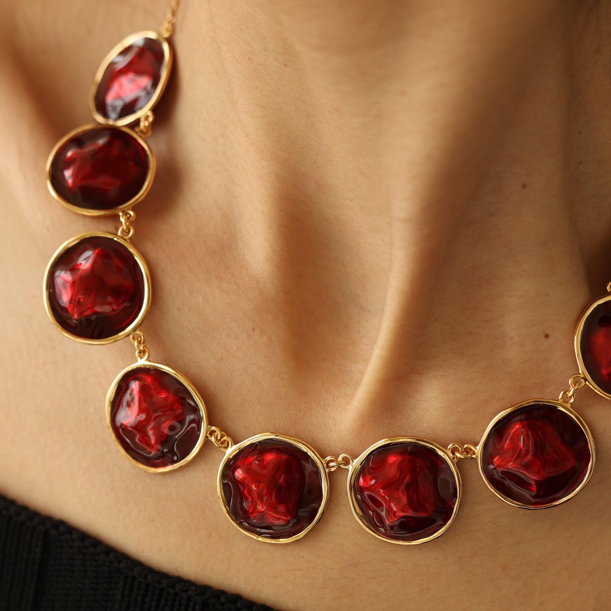 Enamel Ripple Necklace